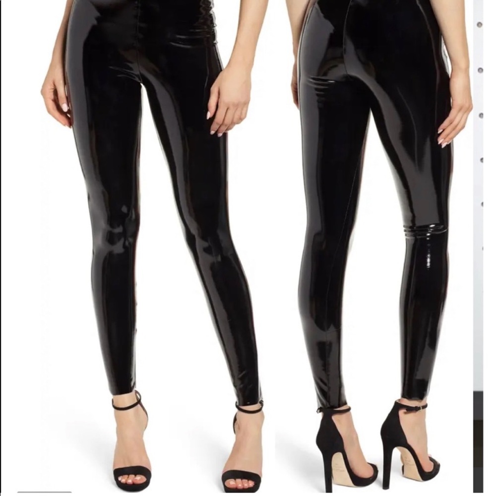 Commando Patent leather faux leather tights